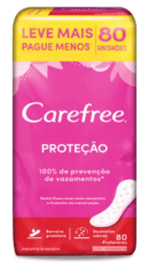 ABSORVENTE CAREFREE FLEX SEM PERFUME LEVE 80 PAGUE 60