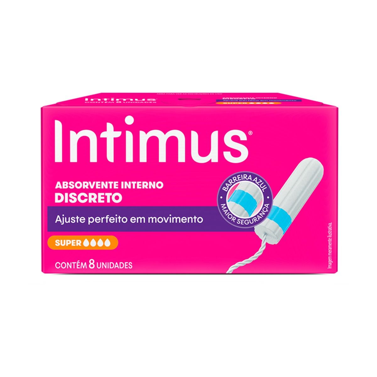 ABSORVENTE INTIMUS INTERNO SUPER C/8 UNIDADES